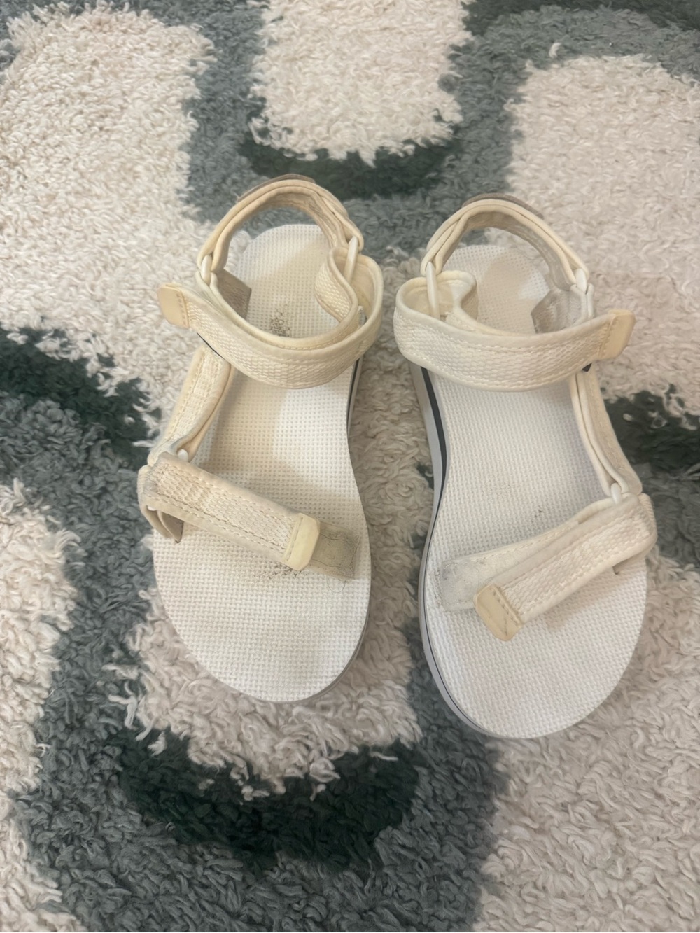 Teva Women's Cream Sport Sandals - Adjustable Velcro Straps